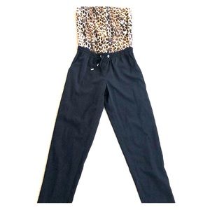 Cheetah pant romper